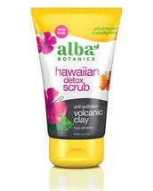 Alba Botanica Hawaiian Detox Scrub, Anti-Pollution Volcanic Clay, 4 Oz - £19.29 GBP
