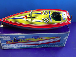 1999 Schylling Collector Series Zephyr Tin Wind Up Speedboat In Original Box - £27.93 GBP