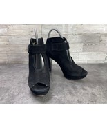 Michael Kors Heels Women 6 M Isabella Shoes Suede Logo Platform Peep Toe... - €23,63 EUR