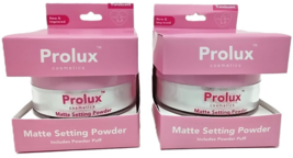 ( Lot 2 ) PROLUX Cosmetics MATTE Setting Powder w/Puff &quot;TRANSLUCENT&quot; NIB... - $14.84