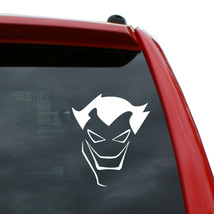 Joker - Joker&#39;s Face simple Vinyl Decal | Color: White | 5&quot; tall - £3.89 GBP