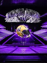 Washington Huskies NCAA College Football Poster Print Metal Sign 12x8in ap - $24.74