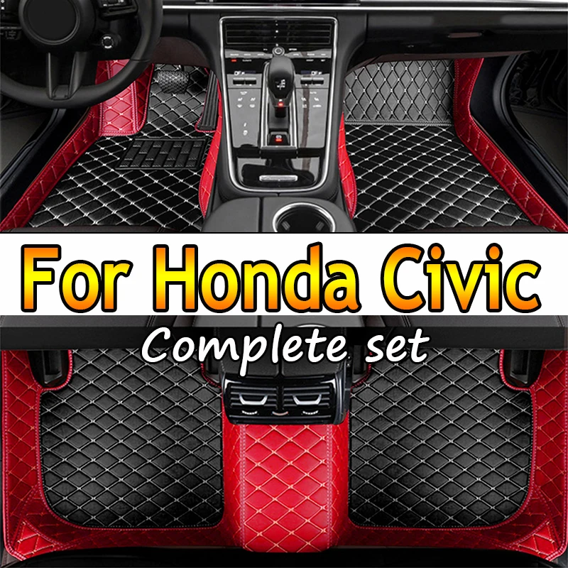 Car Floor Mats For Honda Civic 2015 2014 2013 2012 Auto Decoration Leather - £73.42 GBP+