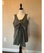 NWOT CELINE Grey Cotton Sleeveless Blouse SZ 44  - €211,86 EUR