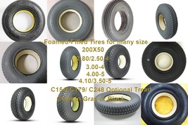 MSP X1) Solid Black Tires 3.00-4 260X85 C154 foam-filled MobilityScooterPart   image 4