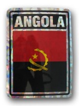 Wholesale Lot 12 Angola Country Flag Reflective Decal Bumper Sticker - $12.88