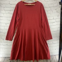 Vetior XXL Red Dress Womens Sz XL Long Sleeve Simple Classic - £15.52 GBP