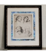 Antique Study of Heads by Raffael ART Lore F65-5517 Framed 15x12x1.5&quot; - $1,076.72 MXN