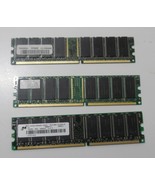 PC2100U (1 x 256MB) DDR CL2.5 266MHz MIXED BRAND lot of 3 - $15.37