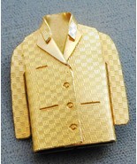 DBF D.F. Briggs Gold Tone Textured Tweed Suit Jacket Pin 1983 - $568.30 MXN