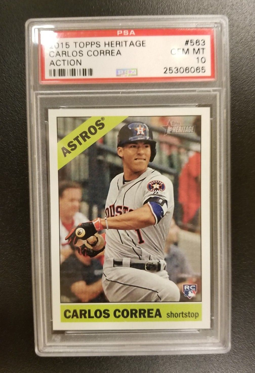 Carlos Correa 2015 Topps Heritage Action Variation SP Rookie RC PSA 10 A... - $124.99