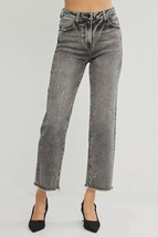 Risen high rise straight jeans Acid Black Wash - $47.00