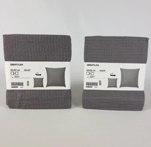 (Lot of 2) IKEA Ebbatilda Gray Cushion Cover 405.420.86 Cotton - £15.71 GBP