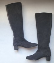 Stuart Weitzman Shrimpton Knee High Boots Ashphalt Gray Suede Leather Sz... - £190.19 GBP