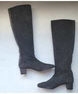 Stuart Weitzman Shrimpton Knee High Boots Ashphalt Gray Suede Leather Sz... - $342.61 CAD