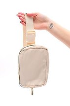 Everywhere I Go Crossbody Belt Bag in Ivory - $25.28