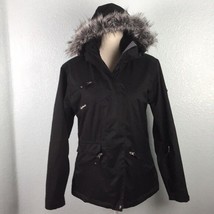 Surfanic Technical Womens Small Black Snow Winter Jacket Coat Removable Hood - £64.93 GBP