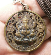 Ganesh Ganapati Vinayaka Ganesha Hindu God Magic Hermit Amulet Pendant Necklace - £22.46 GBP