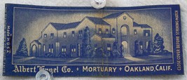 Vintage Matchbook Cover Albert Engel Co. Mortuary Oakland California - £2.38 GBP