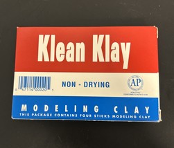 Klean Klay No. 20 Modeling Clay #20 Non Drying 16 oz / 1 lb Four 4oz Sti... - $13.65