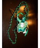 Vintage Irish St Patrick&#39;s  Mardi Gras porcelain face jester beaded Neck... - $41.01 CAD