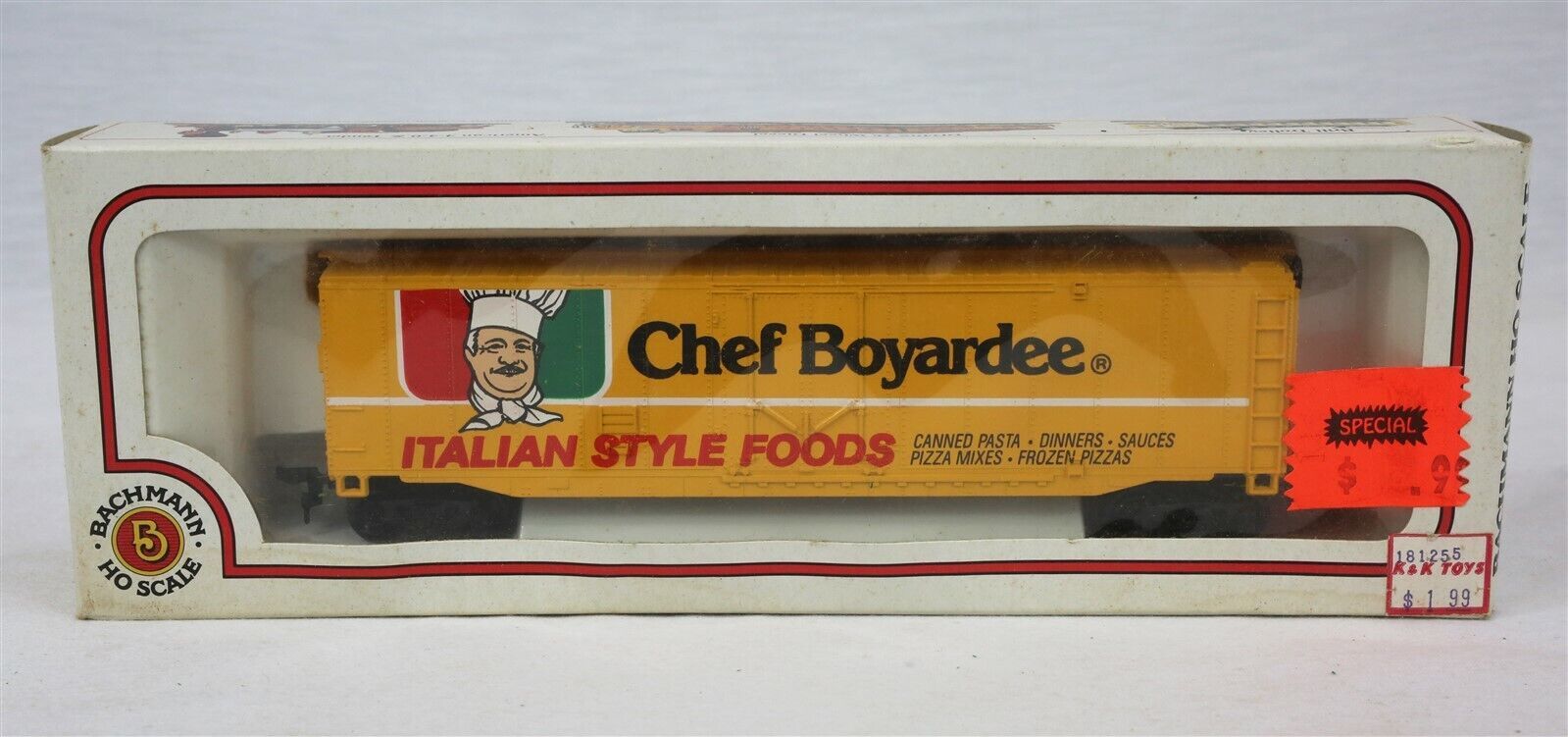 Primary image for VINTAGE 1980s Bachmann HO Scale Chef Boyardee 51' Steel Box Car