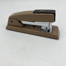 Swingline #711 Metal Stapler 2 Tone Tan Brown Small Mini 5&quot; Desk Office Vintage - £9.61 GBP