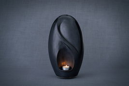 Eternity Handmade Cremation Urn for Ashes - Large | Dark Matte | Ceramic - $420.00+