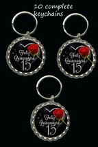 quinceanera keychains party favors lot of 10 great gifts birthday coming... - £7.33 GBP
