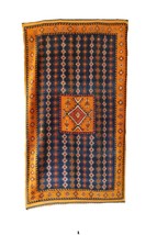 Handmade Moroccan Carpet, Berber 5x8 feet Blue Floor Carpet - £1,061.64 GBP