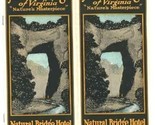 Natural Bridge Hotel Brochure Natural Bridge Virginia 1920&#39;s - £27.15 GBP