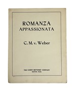 C M von Weber Romanza Appassionata Piano Sheet Music Cundy Bettoney Vtg ... - $178.09 MXN