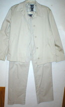 Gap Suit Separates Blazer Jacket Pants 6 Beige Khaki Tan Womens Nice Wor... - $99.00