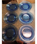 Antique Hazel Atlas Moderntone Blue Depression Cobalt Glass Plate 7&quot; x 6 - $564.31 MXN