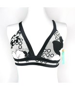 Raisins Junior L Bikini Top Halter Black and White Floral - £15.43 GBP