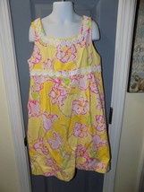 Lilly Pulitzer Starfruit Yellow Day Lilly Dress Size 12 Girl&#39;s EUC - £49.02 GBP