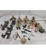 Vintage GI Joe 1996-2001 Figures Vests Guns Hats Boots Bullets Bag Gas Mask - $1,716.52 MXN