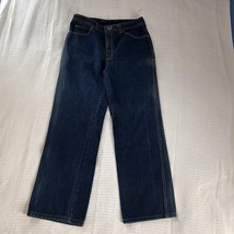 Vintage Oscar de la Renta Women’s Blue Jeans 80’s Wide Leg Dark Wash 33 - $52.65 CAD