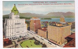 British Columbia Postcard Vancouver Hotel Medical Dental Devonshire Georgia - $2.96