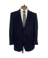 Jos A. Bank Men&#39;s Blue Solid Camel Hair Blazer Sports Coat Jacket 46R - £59.14 GBP