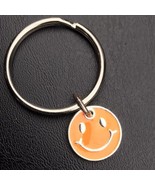 Orange Happy Face Keychain Key Ring - £10.28 GBP