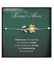 Sunflower Bracelet Bonus Mom Gift, Loving and Welcoming, Sunflower Brace... - $53.85+