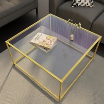 Glass Coffee Table Modern Center Table,Minimalist Coffee Table Sofa Side... - $82.93