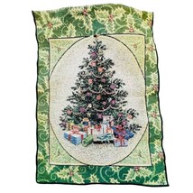 Christmas Tree Wall Hanging Tapestry Light Up Tree Decoration 17&quot; x 13&quot; - £9.03 GBP