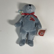 2001 Holy Bears God Bless Our Firefighters Stuffed Plush Blue 9&quot; Teddy B... - $6.66