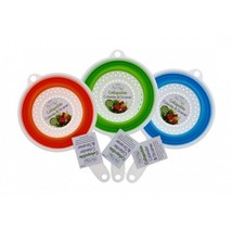 Collapsible Colander Strainer Sieve Long Handle Plastic Kitchen Assorted ColorX1 - £6.21 GBP