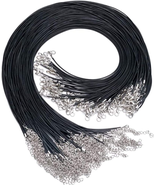 Eutenghao 120Pcs Necklace Cord Bulk, Black Waxed Necklace Cord String fo... - £15.34 GBP