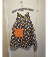 Handmade Halloween Themed Full Bib Apron Ghosts JackOLanterns Spiders Po... - $19.75