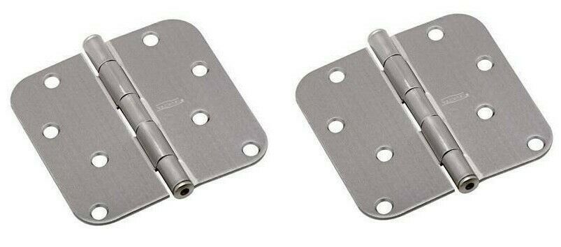 Primary image for National Hardware N830-243 Satin Nickel 5/8 in. Round Corner Door Hinge 4''