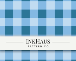 Blue Teal Gingham Seamless Pattern - Blue Custom Plaid Digital Download - €5,18 EUR